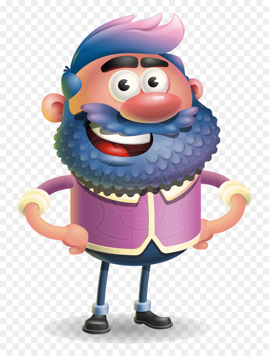 Man With Big Beard Cartoon 3d Vector Character Aka - Cartoon, HD Png Download - cartoon beard png