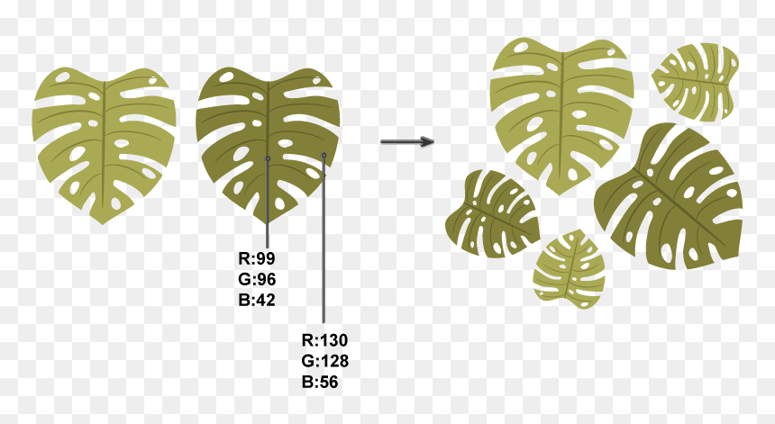 Transparent Monstera Leaf Png - Illustration, Png Download - monstera leaf png