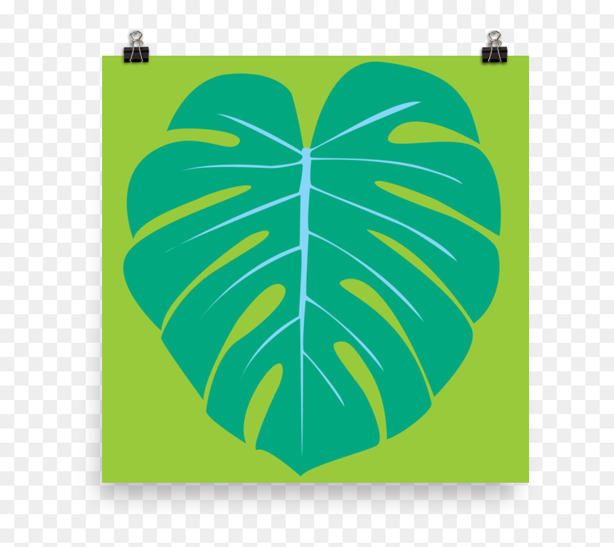 Heart, HD Png Download - monstera leaf png