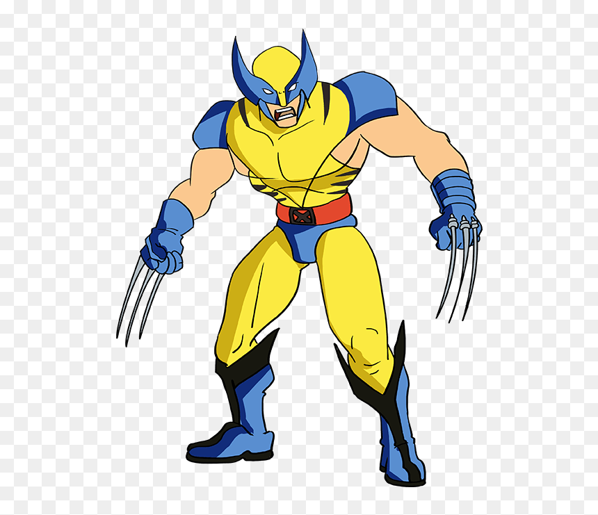 How To Draw Wolverine From X-men - X Men Wolverine Drawing Easy, HD Png Download - wolverine animal png