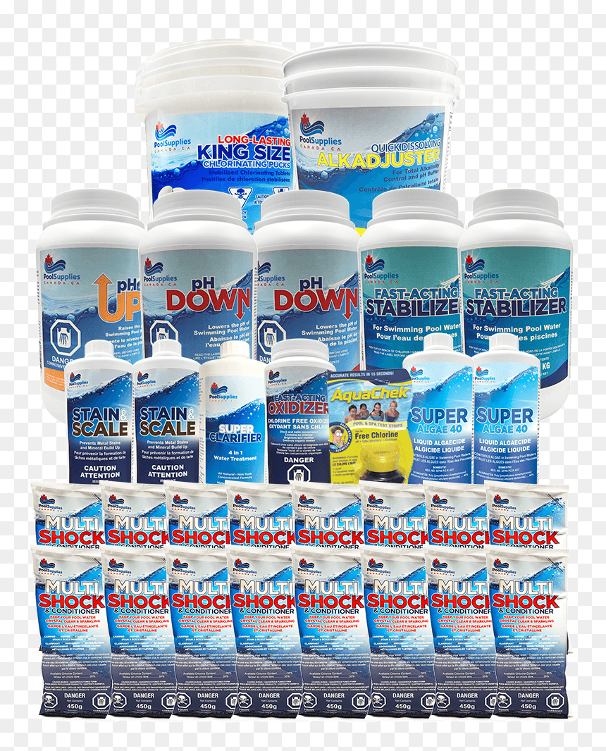 Up To A 50,000 Litre Pool Season Supply Chemical Kit - Medicine, HD Png Download - pool water png