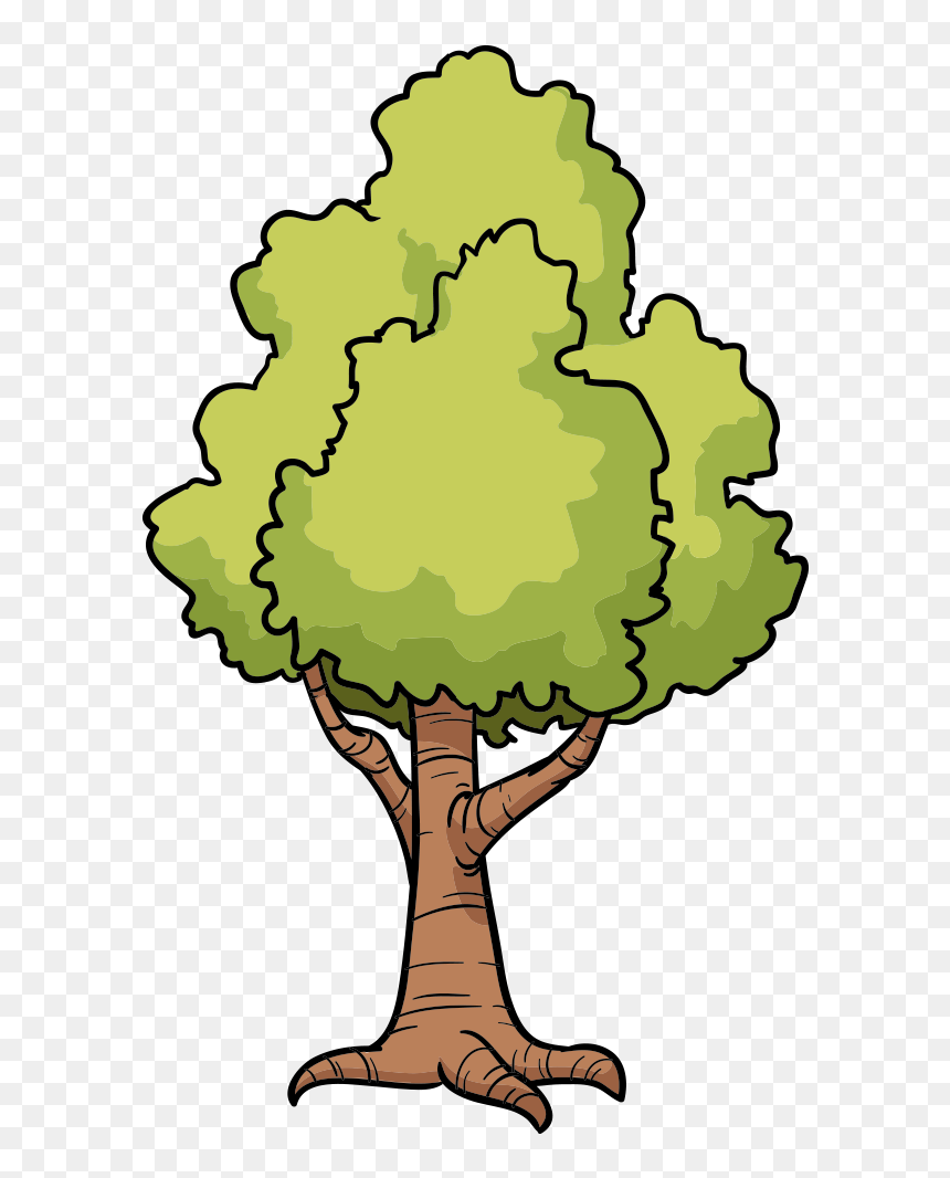Cartoon Tree Drawing Clip Art - Cartoon Tree Drawing Png, Transparent Png - tree png cartoon