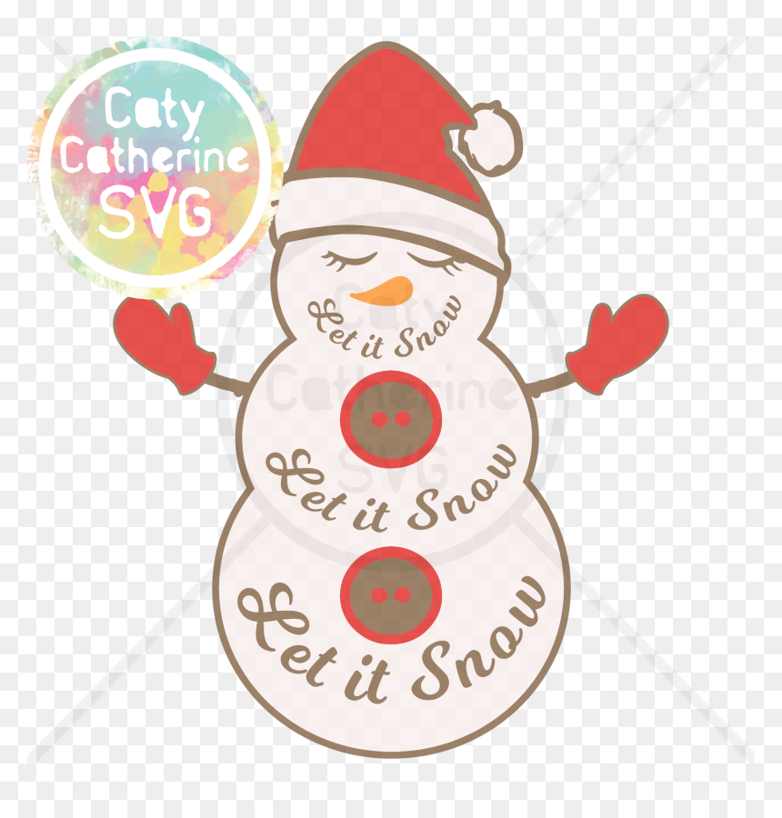 Let It Snow Snowman Christmas Svg Cut File - Cartoon, HD Png Download - let it snow png