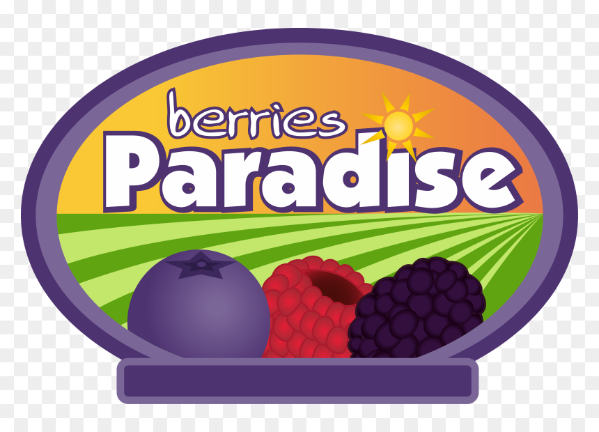 Berries Paradise Logo, HD Png Download - blackberries png