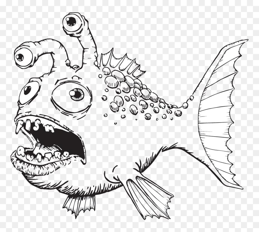 Fish Quattro - Coral Reef Fish, HD Png Download - fish outline png