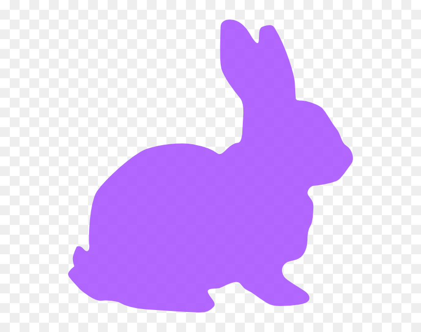 Purple Rabbit Silhouette, HD Png Download - rabbit silhouette png