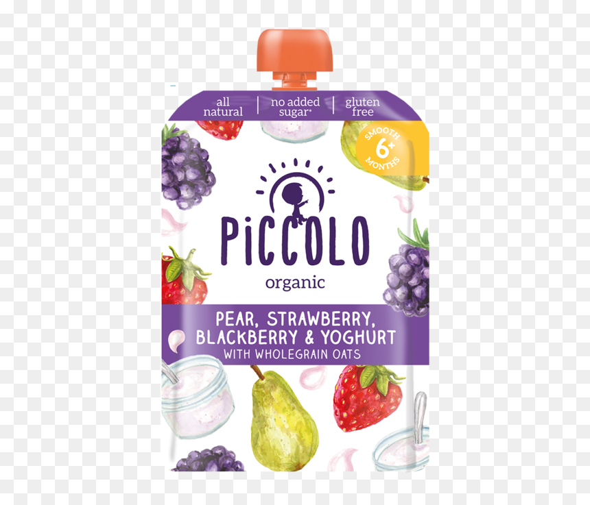 Piccolo Organic Smooth Blushing Berries Pear And Banana, HD Png Download - blackberries png