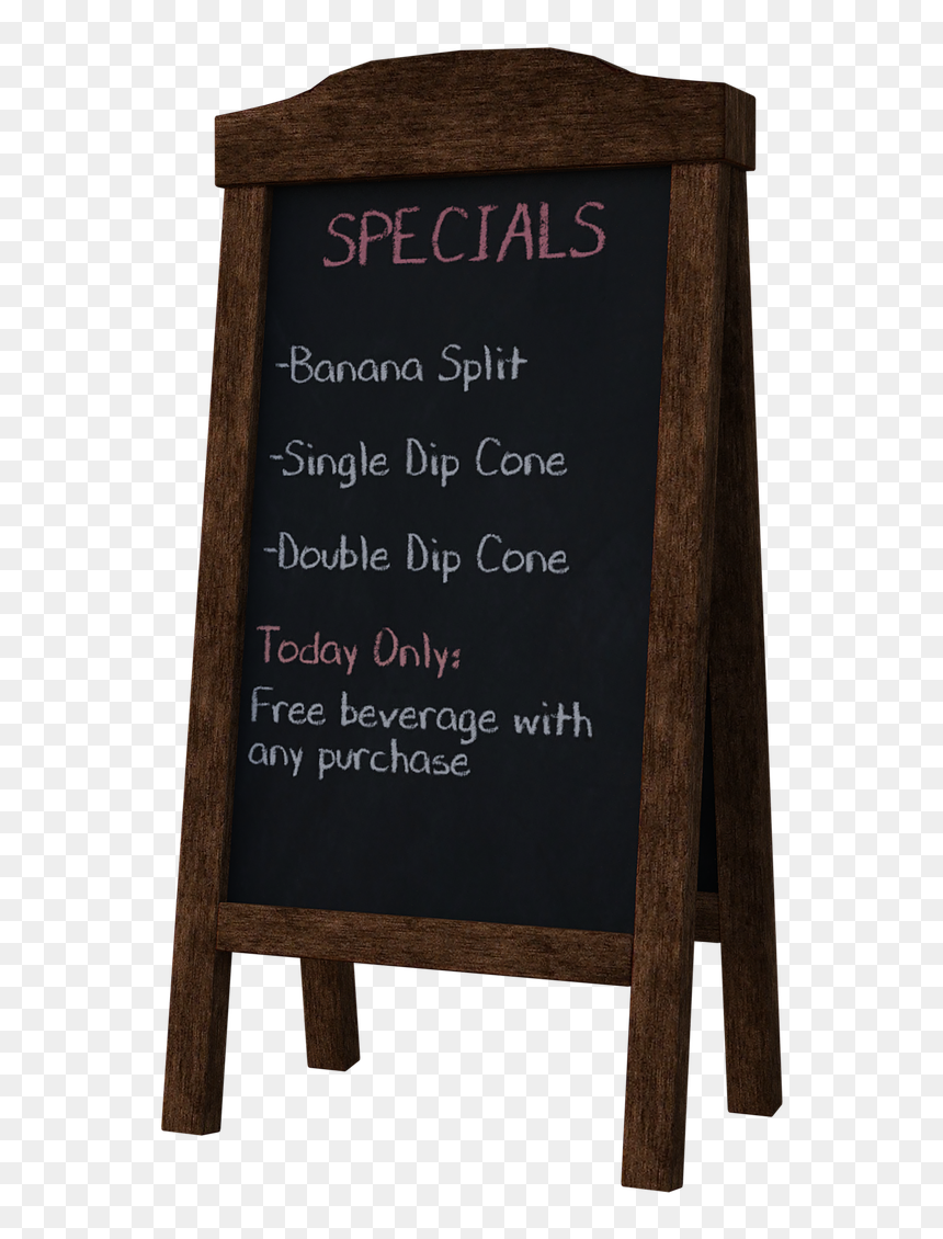 Menu, Sign, Ice Cream, Retro, Vintage, Symbol, Coffee - Blackboard, HD Png Download - vintage sign png