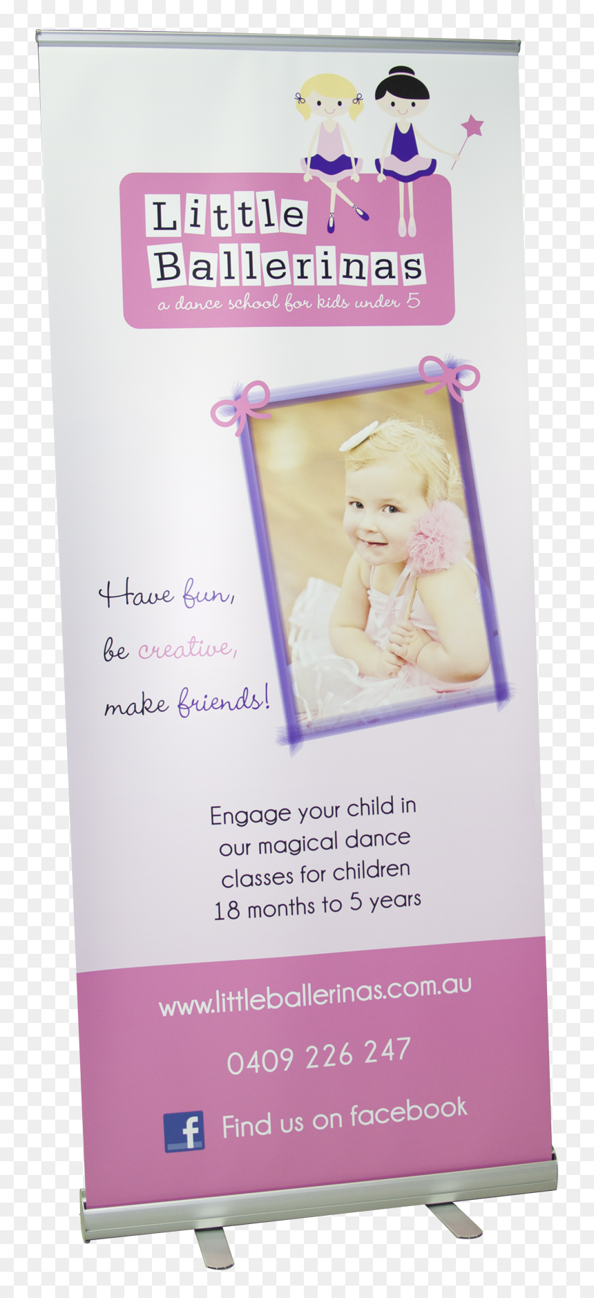 Cute Pull Up Banner For Little Ballerinas, Designed - Ballerina, HD Png Download - cute banner png
