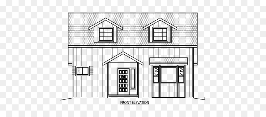 Plans2build Elevation - Two Room Home Sketch, HD Png Download - sandia png