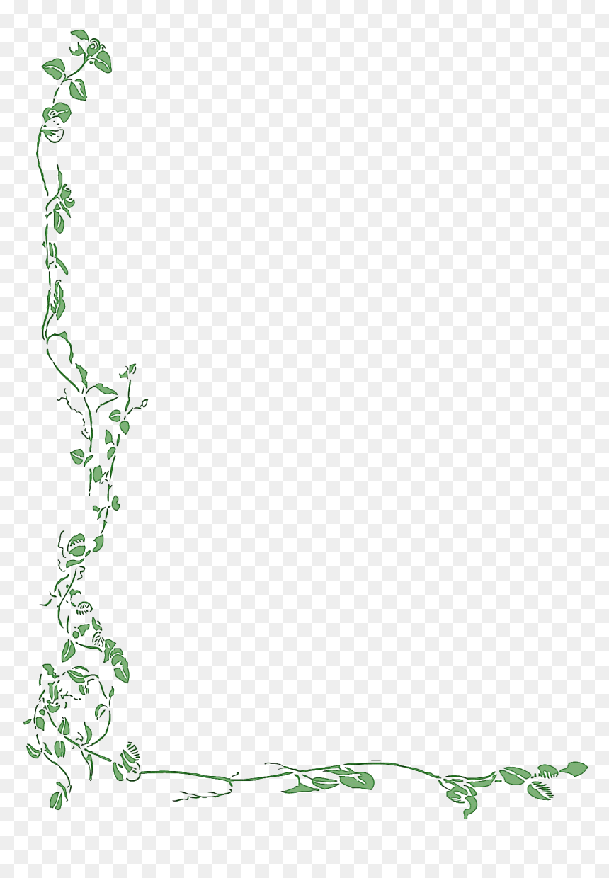 Garland Frame Png Image - Black And White Floral Border, Transparent Png - garland border png