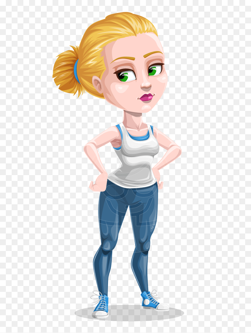 Ines Is A Young - Young Woman Clip Art, HD Png Download - blonde girl png