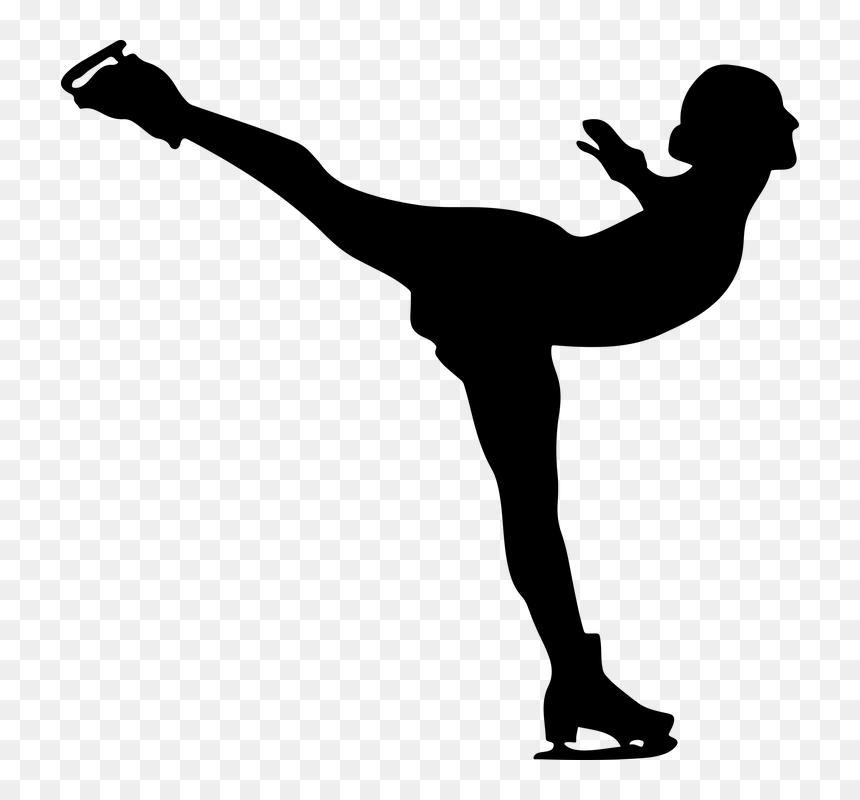 Mujeres, Hielo, Silueta, Patinaje, El Deporte, Mujer - Ice Skater Clip Art, HD Png Download - hielo png