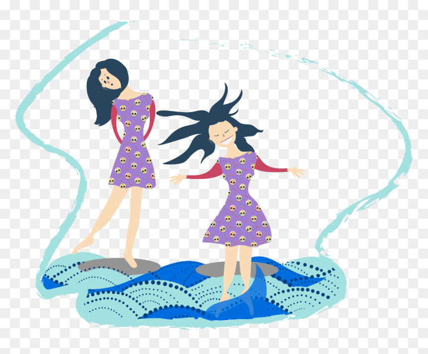 Teen Girl Being Risky As She Jumps Into Waves - Clip Art, HD Png Download - teenage girl png