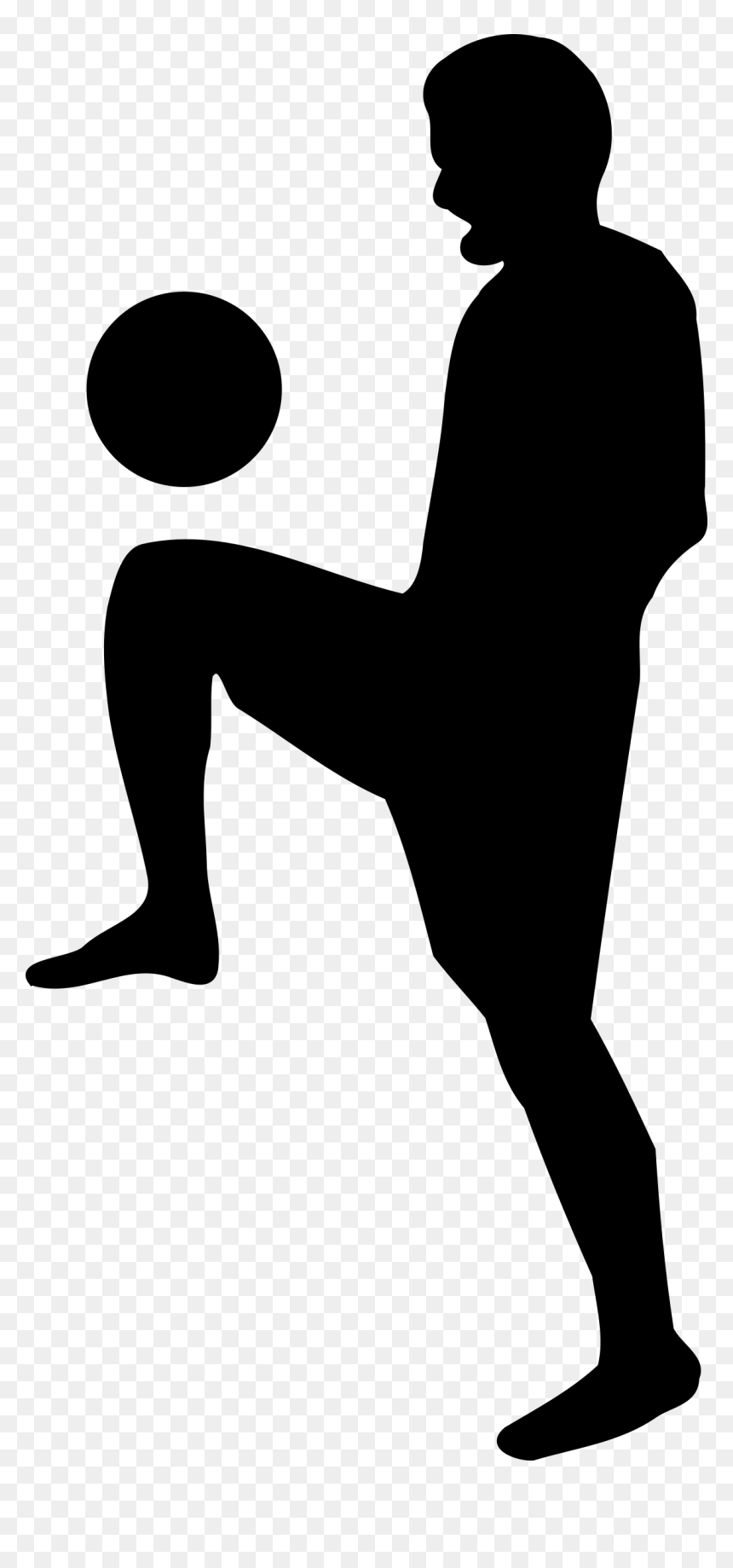 Freestyle Soccer Silhouette Clip Arts - Soccer Silhouette Gif, HD Png Download - soccer ball png image