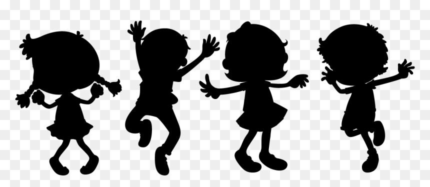 Kids Silhouette Png - Silhouette Kids Clipart, Transparent Png - children clipart png