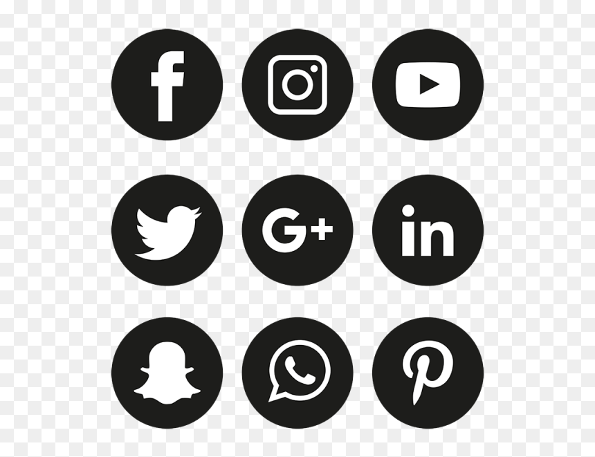 Social Media Icons Set, HD Png Download - instagram vector png