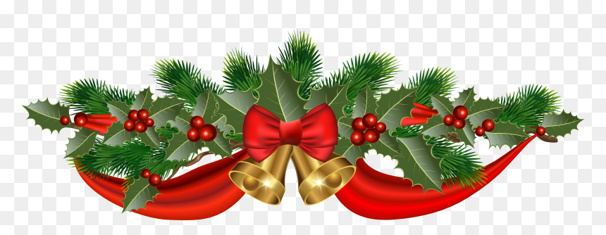 Christmas Ribbon Jingle Bell Clip Art - Bell And Ribbon Christmas Png, Transparent Png - jingle bell png