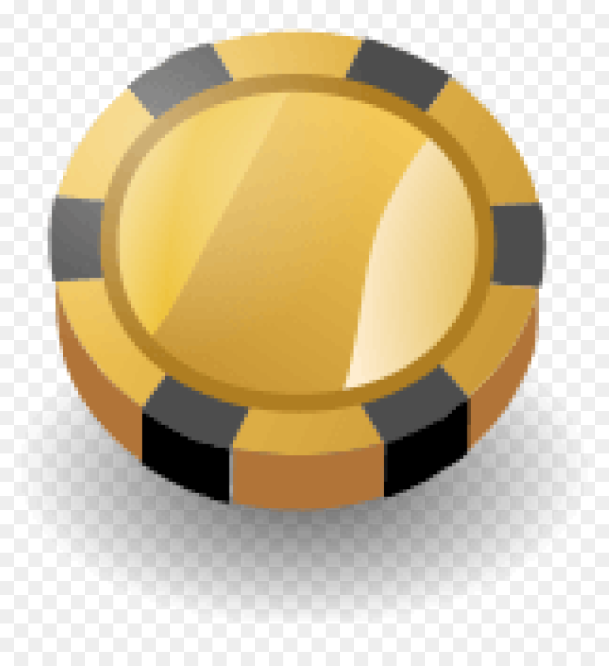 Gold Poker Chip Png, Transparent Png - casino chips png