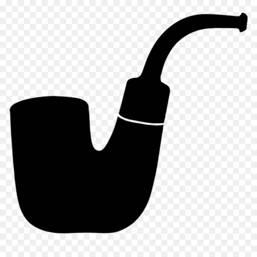 Oom Paul/hungarian Silhouette - Smoker Pipe Stencil, HD Png Download - smoking pipe png