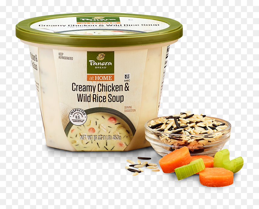 Creamy Chicken & Wild Rice Soup"
		 Srcset="data - Panera Bread Cream Of Chicken & Wild Rice Soup, HD Png Download - bowl of rice png