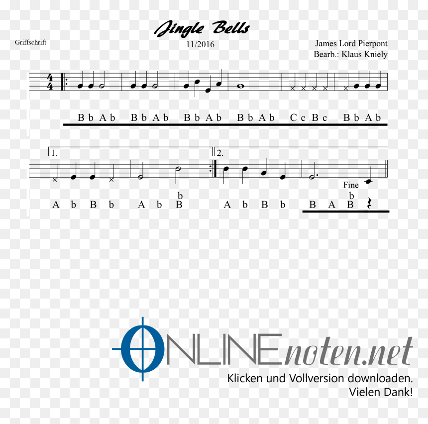 Sheet Music, HD Png Download - jingle bell png