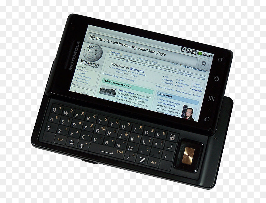 Motorola Milestone Wikipedia - Motorola Milestone, HD Png Download - motorola png