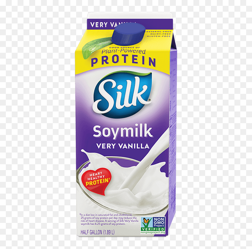 Silk Very Vanilla Soymilk - Skim Milk, HD Png Download - milk gallon png