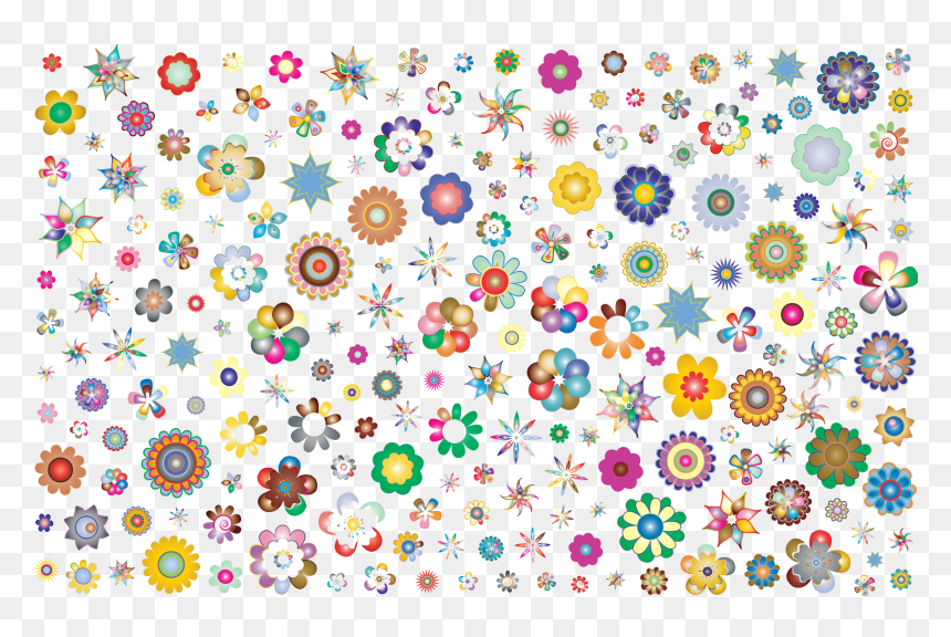 Colorful Floral Background 2 No Black Clip Arts - Muchas Gracias, HD Png Download - colorful flowers png