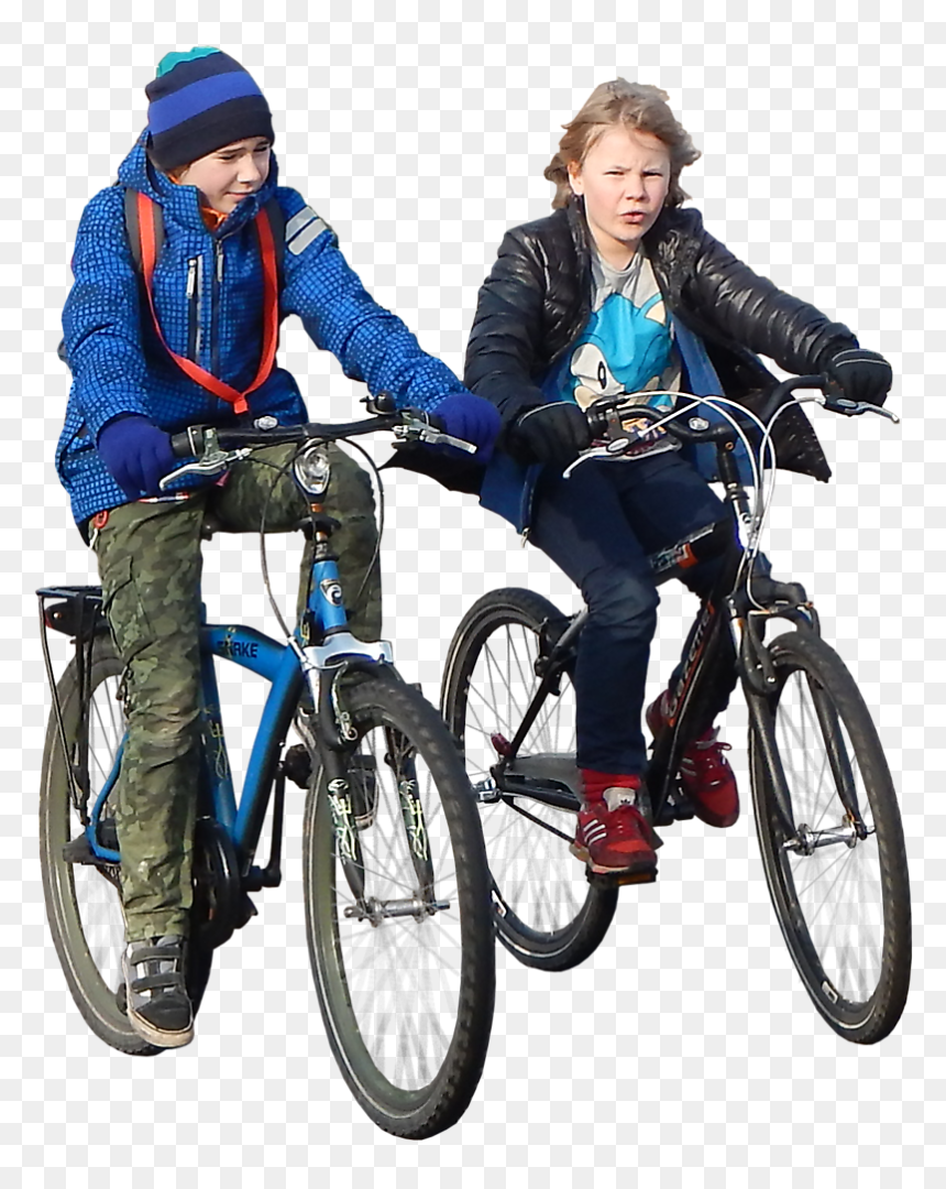 People Walking Winter Png, Transparent Png - bicycle png