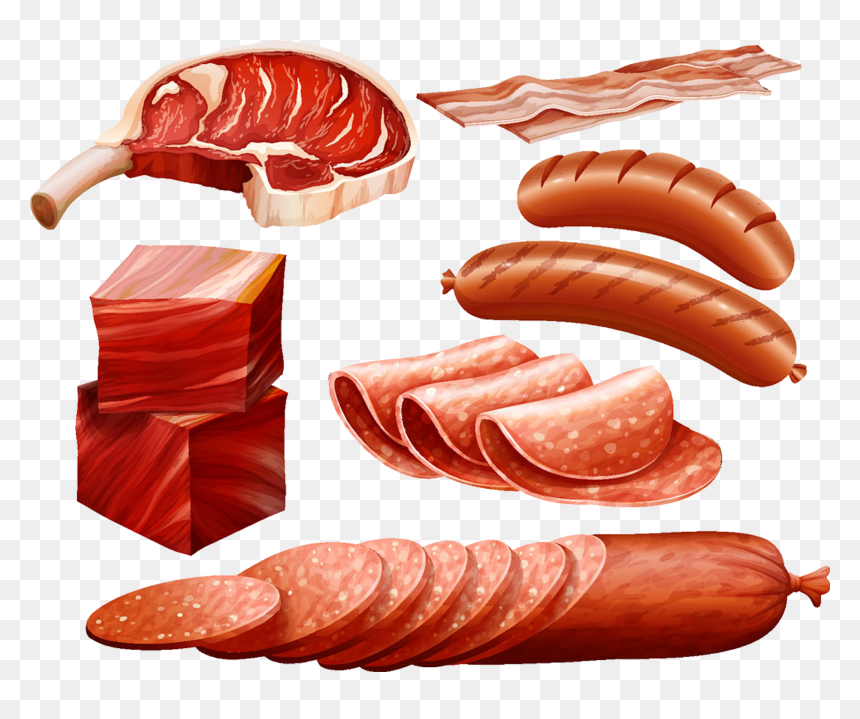 Sausages Vector, HD Png Download - bacon png