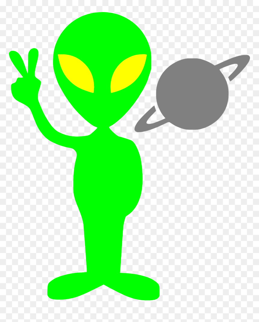 Alien Clipart, HD Png Download - saturn png