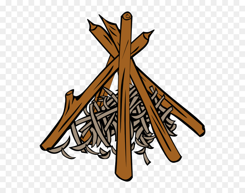Log Cabin Teepee Fire, HD Png Download - campfire png