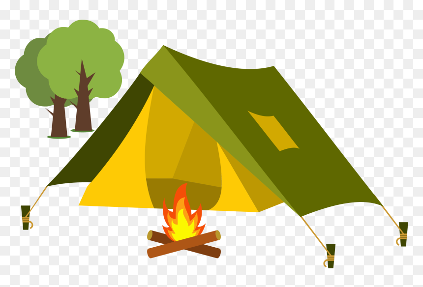 Transparent Background Tent Clipart, HD Png Download - campfire png