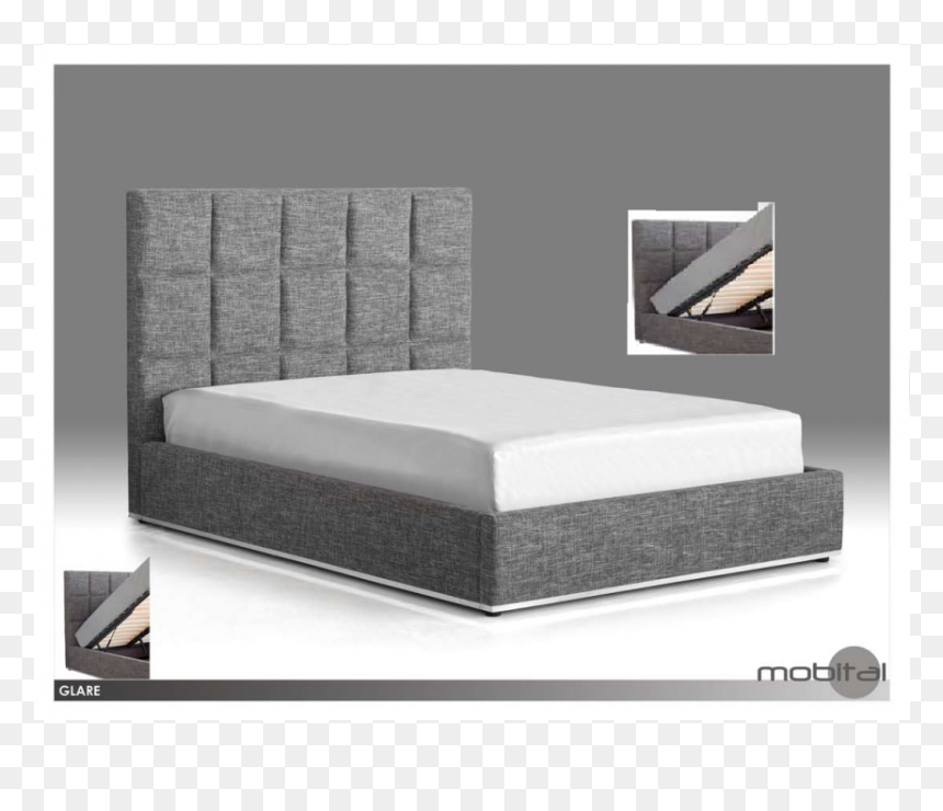 Lift Up Storage Bed Gray, HD Png Download - glare png