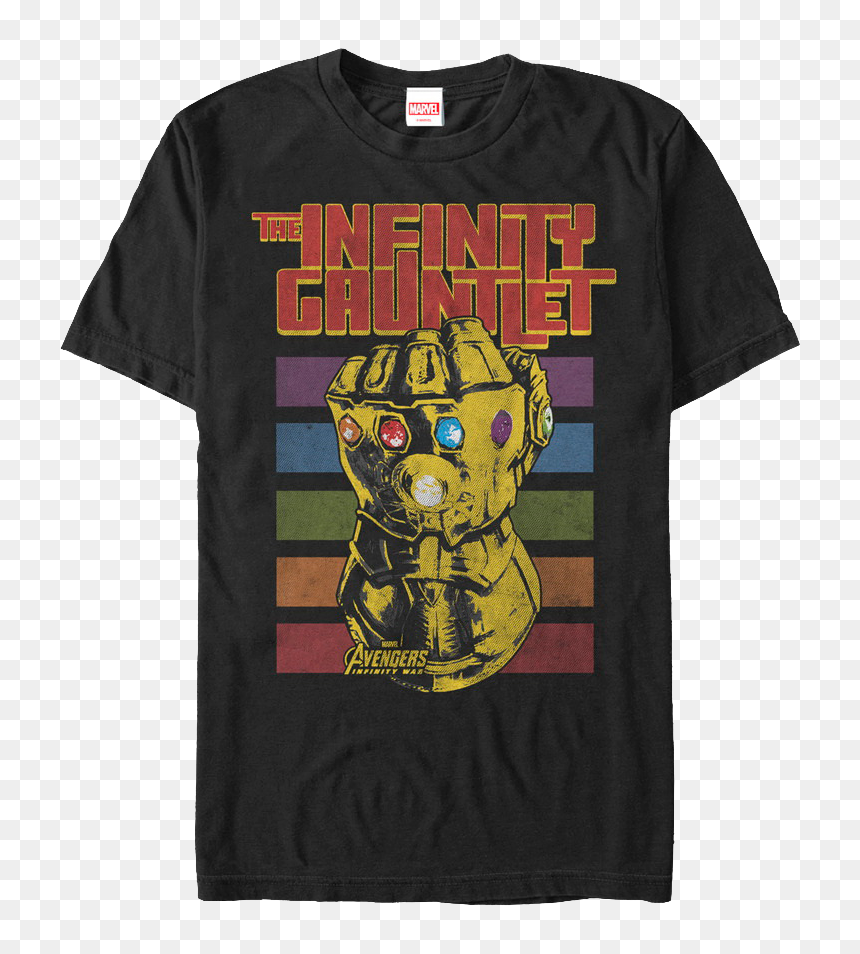 Retro Marvel T Shirt, HD Png Download - infinity gauntlet png