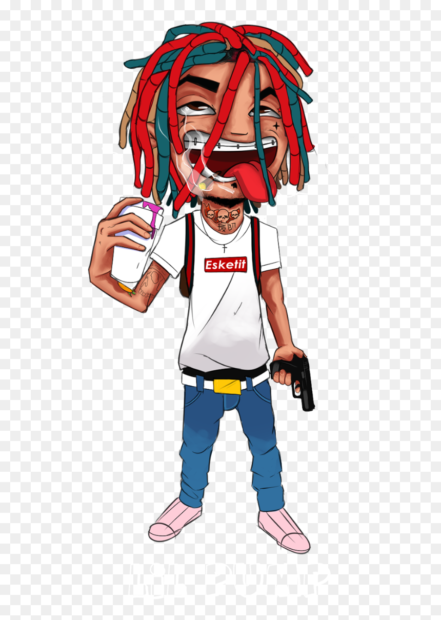 De Lil Xan Anime, HD Png Download - lil pump png