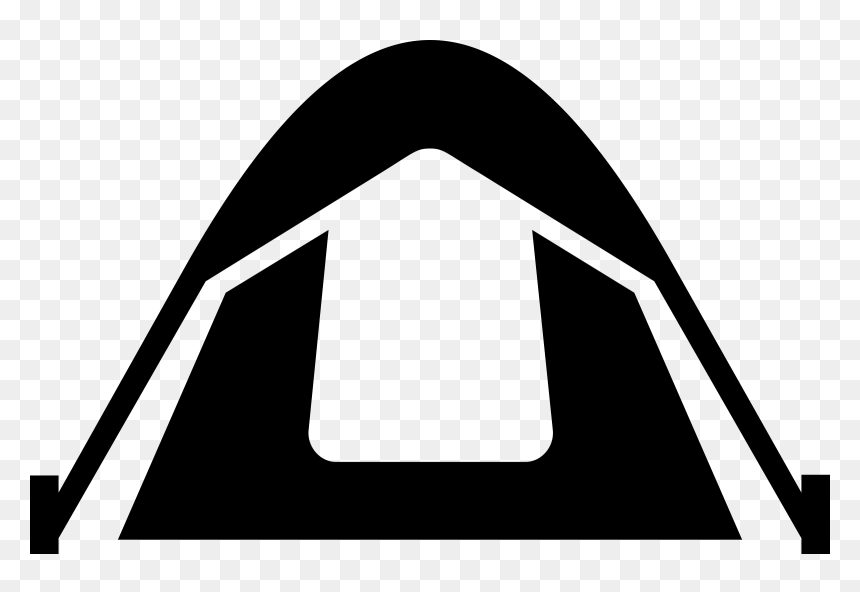Tent Clipart Black, HD Png Download - tent png