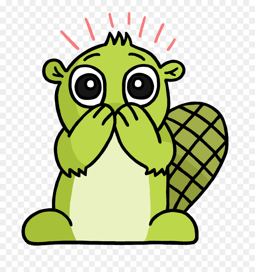 Adsy The Beaver, HD Png Download - shocked emoji png