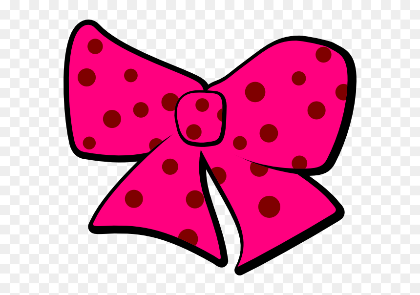 Pink Polka Dot Bow Clipart, HD Png Download - dots png