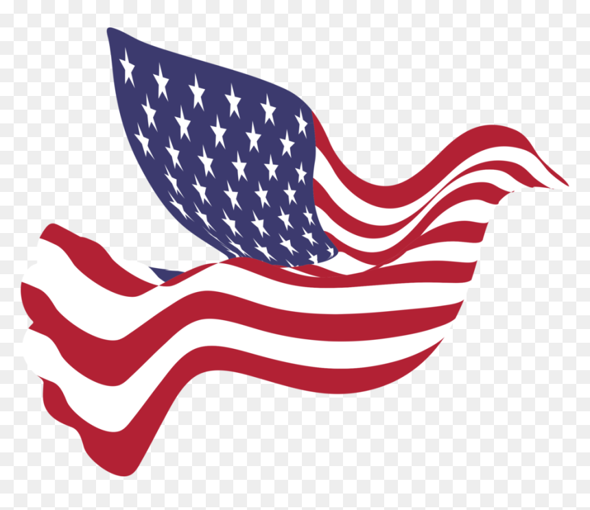 Peace Dove American Flag, HD Png Download - usa png