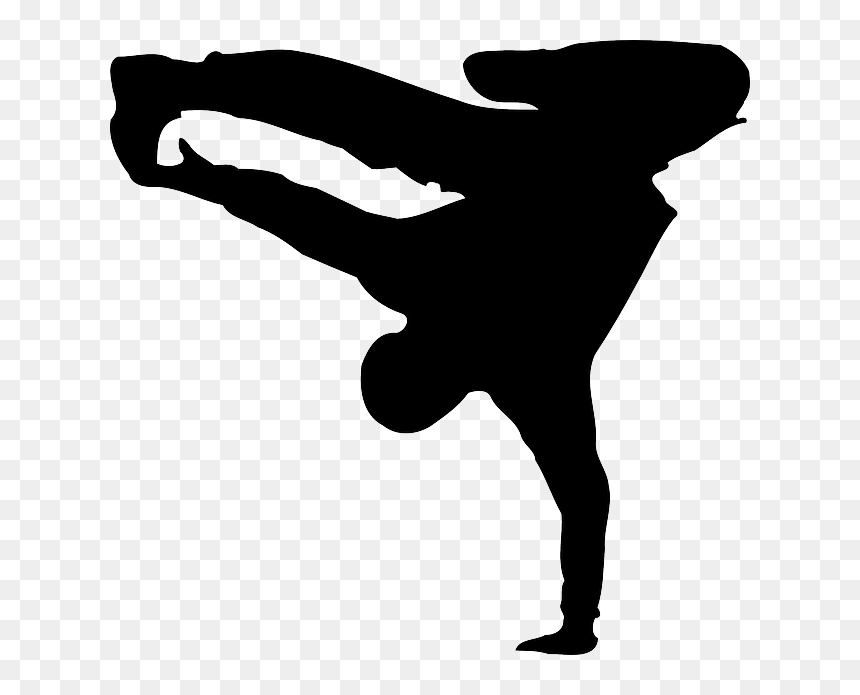 Break Dancer Silhouette, HD Png Download - dance png
