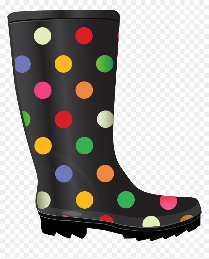Boot Clipart, HD Png Download - polka dot background png