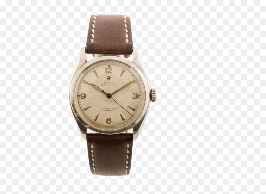 Leather Strap Vintage Rolex, HD Png Download - rolex watch png