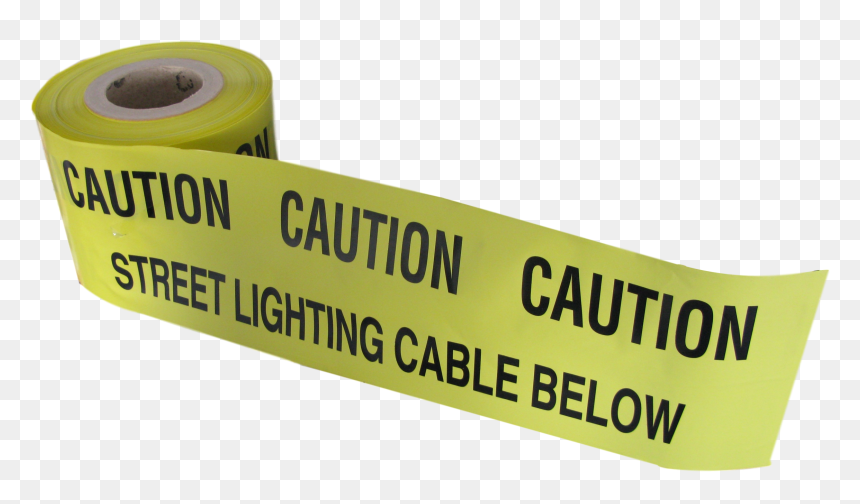 Caution Street Lighting Cable Below Tape 365m X 150mm - Warning On Cigarette Packs, HD Png Download - warning tape png