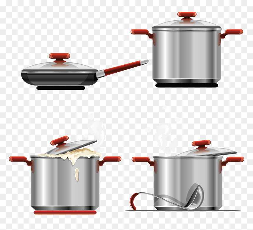 Transparent Cooking Utensils Png - Cooking Pot Vector Free, Png Download - cooking utensils png