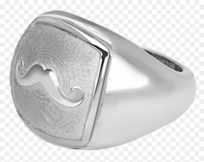 Square White Mustache Head, Preziose, Sevenfifty, Seven50 - Titanium Ring, HD Png Download - white mustache png