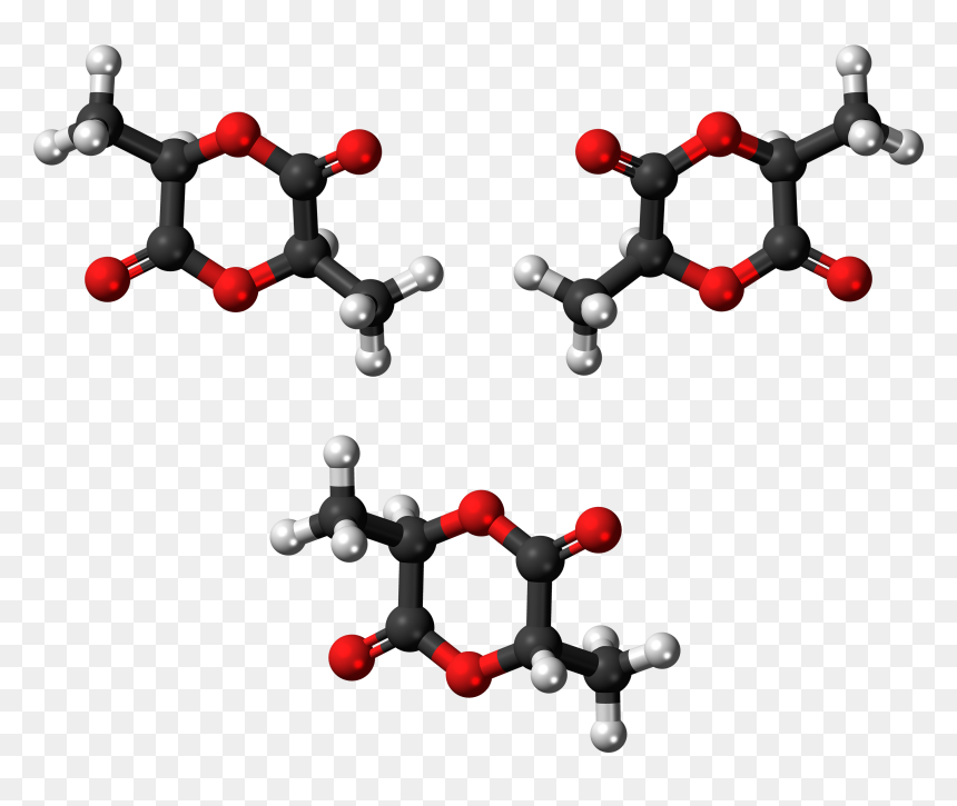 Lactide Isomers Molecules Ball - Tetrafluorobenzene Isomers, HD Png Download - molecules png