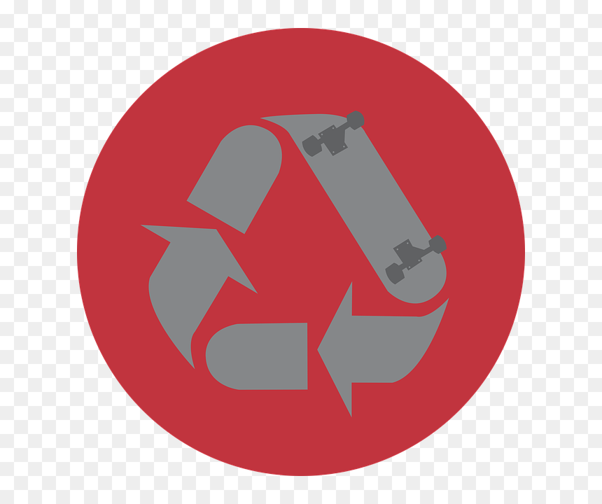 Skateboard Recycle Logo, HD Png Download - reduce reuse recycle png