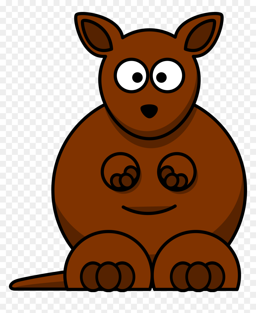 Kangaroo, Brown, Australia, Mammal, Cartoon, Wildlife - Cartoon Kangaroo Clipart, HD Png Download - opossum png